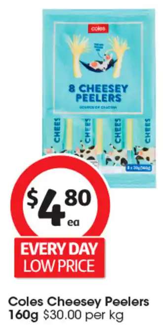 Coles Coles Cheesey Peelers 160g offer