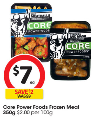 Coles Core Power Foods Frozen Meal 350g offer