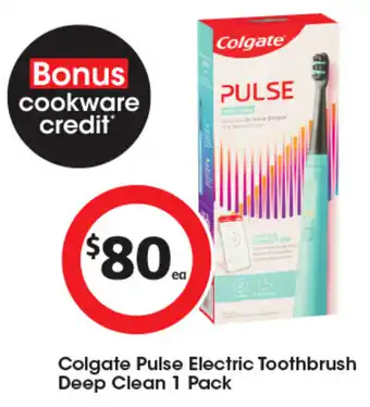 Coles Colgate Pulse Electric Toothbrush Deep Clean 1 Pack offer