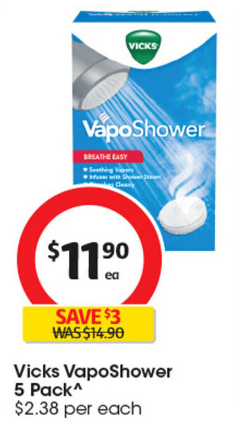Coles Vicks VapoShower 5 Pack^ offer