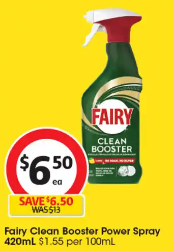 Coles Fairy Clean Booster Power Spray 420mL offer