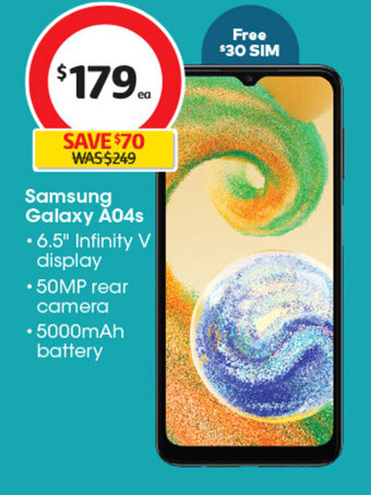 Coles Samsung Galaxy A04s offer