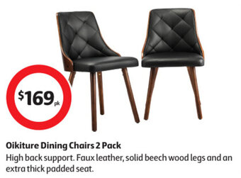 Coles Oikiture Dining Chairs 2 Pack offer