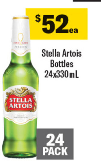 Coles Stella Artois Bottles 24x330mL offer