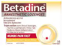 Betadine Anaesthetic Sore Throat Honey & Lemon 16 Lozenges