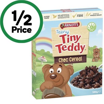 Woolworths Arnott’s teeny tiny teddy cereal 580g offer