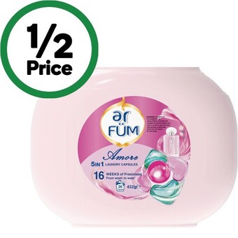 Woolworths Ar fum 5 in 1 laundry capsules pk 36 offer