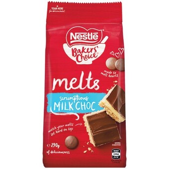 Woolworths Nestle baking chocolate blocks, melts or bits 180-290g offer