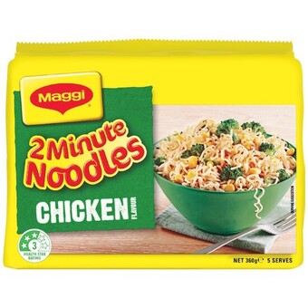 Woolworths Maggi noodles 345-380g pk 5 offer