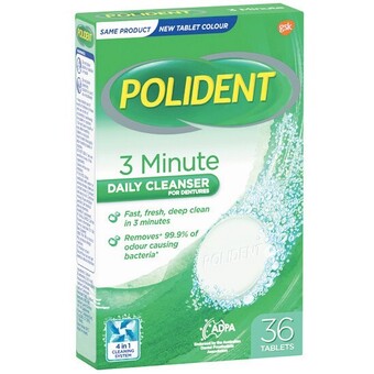 Polident denture cleaner tablets pk 36