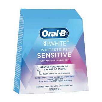 Woolworths Oral-b 3d white whitening strips sensitive pk 14~ offer