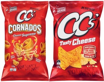 Coles Cc’s corn chips 175g or cornados 110g offer