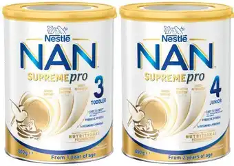 Coles Nestlé nan supremepro milk drink stage 3 or 4 800g offer