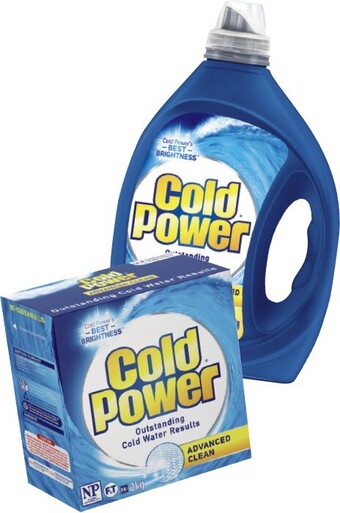IGA Cold power laundry liquid 1.8‑2 litre or powder 1.8‑2kg selected varieties offer