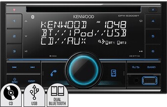 Kenwood 2din 200w cd dual bluetooth receiver