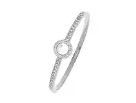 Bevilles Jewellery Crystal Locket Bangle in Stainless Steel offer