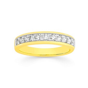 Prouds 9ct gold diamond pave set band offer