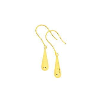 Prouds 9ct gold bomber drop earrings offer