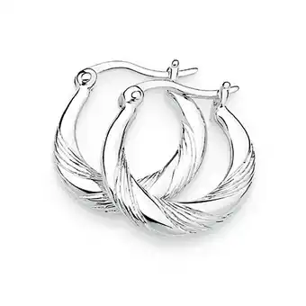 Prouds Sterling silver twist hoop earrings offer