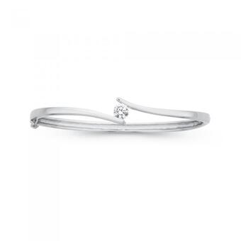 Prouds Sterling silver cubic zirconia bangle offer