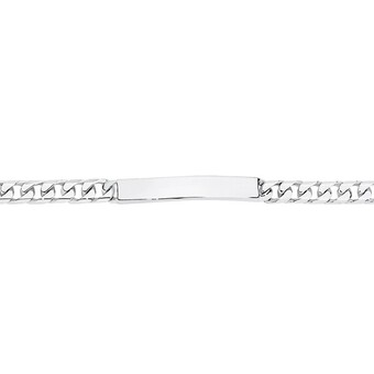 Prouds Sterling silver gents 21cm curb id bracelet offer