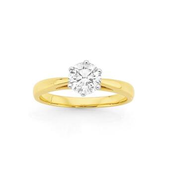 Angus & Coote 18ct gold diamond solitaire ring offer