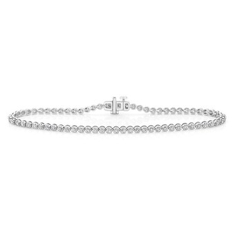 Angus & Coote 9ct white gold diamond fine tennis bracelet offer