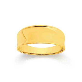 Angus & Coote 9ct gold concave dress ring offer