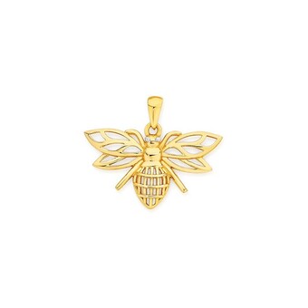 Angus & Coote 9ct gold filigree bumble bee pendant offer