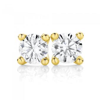 Angus & Coote 9ct gold diamond earrings offer