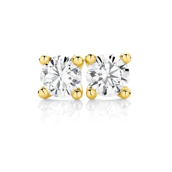 Angus & Coote 9ct gold diamond stud earrings offer