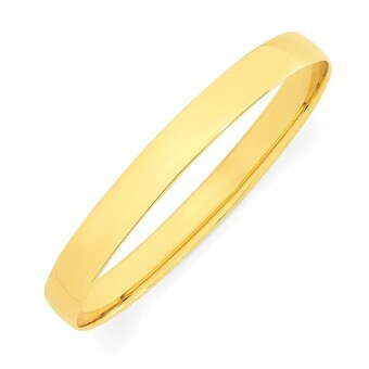 Angus & Coote 9ct gold 65mm solid oval comfort bangle offer