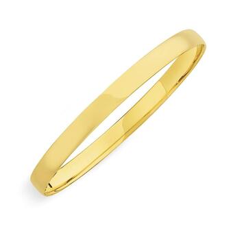 Angus & Coote 9ct gold 6x65mm solid bangle offer