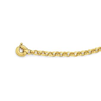 Angus & Coote 9ct gold 19cm solid belcher bolt ring bracelet offer