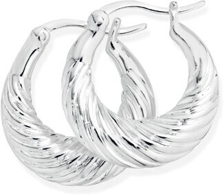 Angus & Coote Sterling silver twist hoops offer