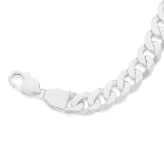 Angus & Coote Sterling silver men's 21cm diamond cut flat curb bracelet offer