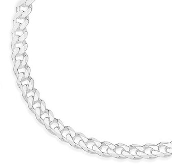 Angus & Coote Sterling silver men's 55cm solid bevelled curb chain offer
