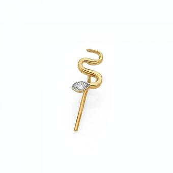 Goldmark 9ct gold diamond set snake nose stud offer