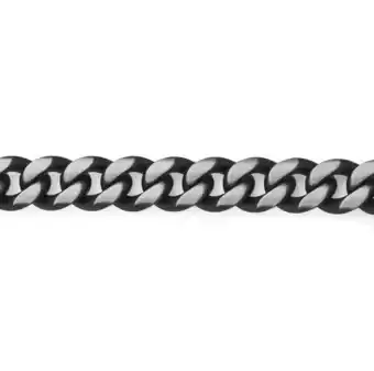 Goldmark Stainless steel men's 22cm oxidised curb bracelet offer
