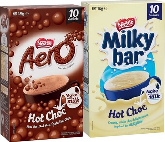 IGA Nestlé hot choc sachets 10 pack selected varieties offer