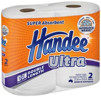 IGA Handee double length twin pack paper towel offer