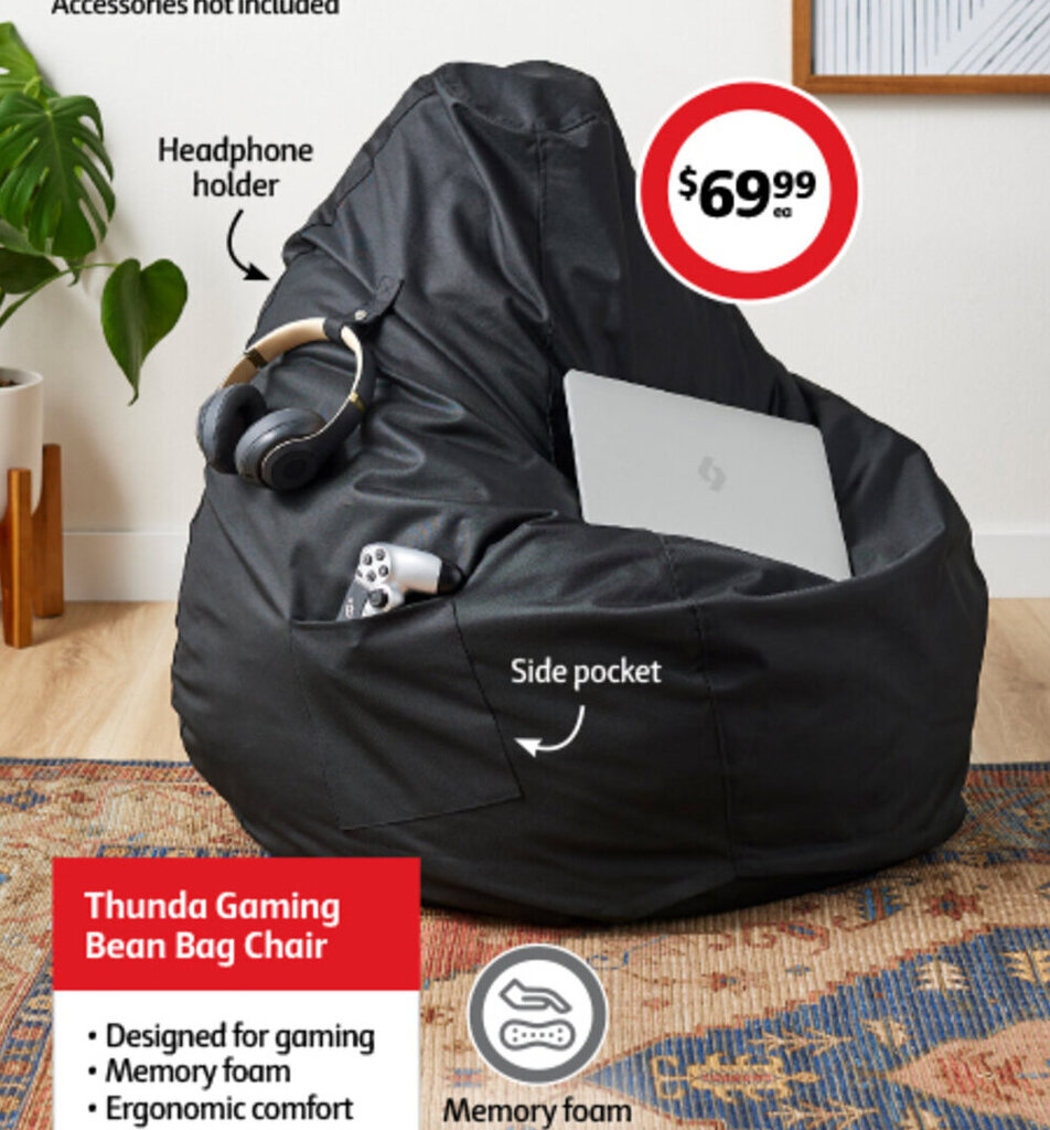 Thunda Gaming Bean Bag Chair offer at Coles