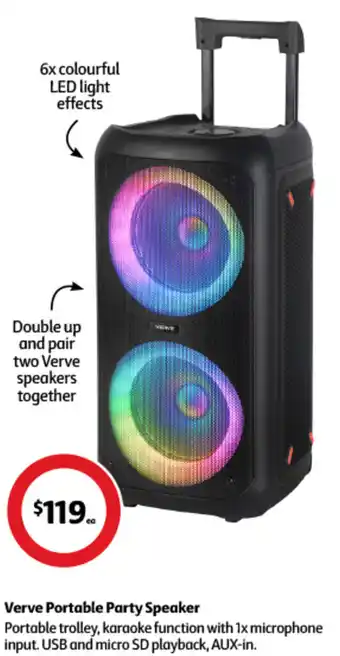 Coles Verve Portable Party Speaker offer