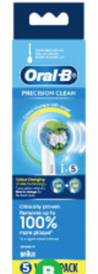 Woolworths Oral B Precision Clean Replacement Brush Heads Pk 5 offer