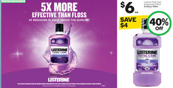 Woolworths Listerine Total Care Mouthwash 500ml offer