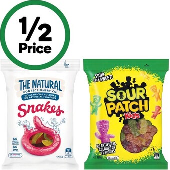Woolworths The natural confectionery co. or sour patch kids medium bags 180-230g offer