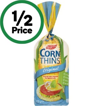 Woolworths Real foods corn thins 125-150g offer