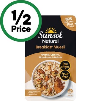 Woolworths Sunsol muesli 500g offer