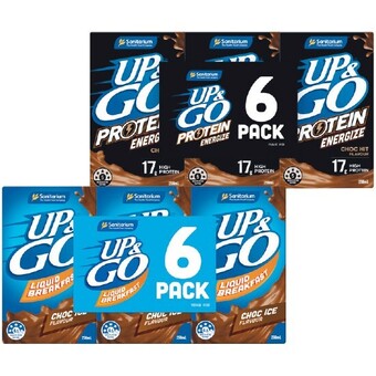 Woolworths Up & go or up & go energize 6 x 250ml offer