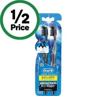 Woolworths Oral-b cross action manual toothbrush pk 2 offer